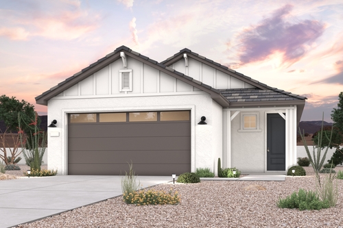 A house with a garage.