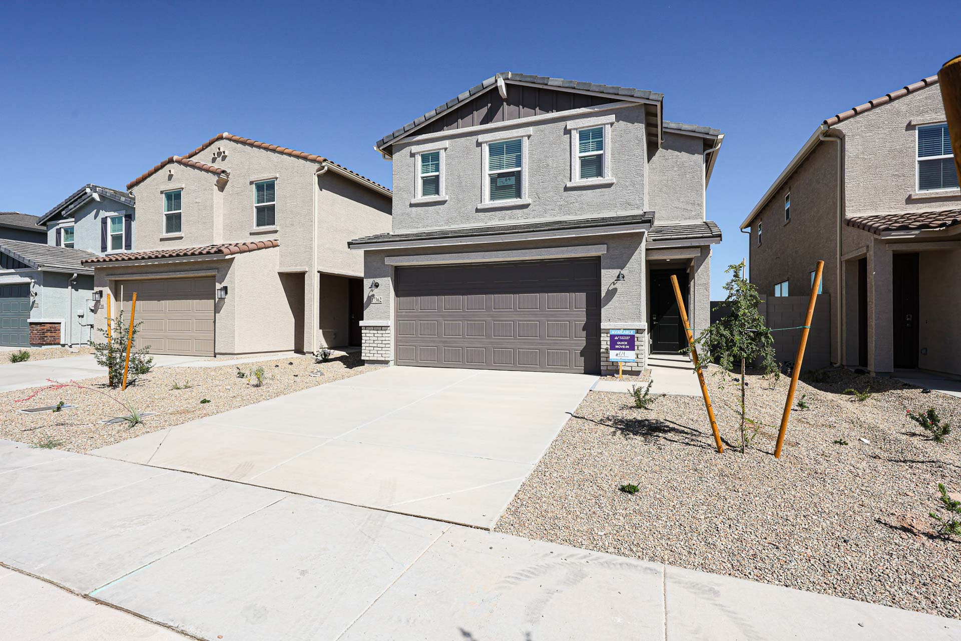 A house with a garage.