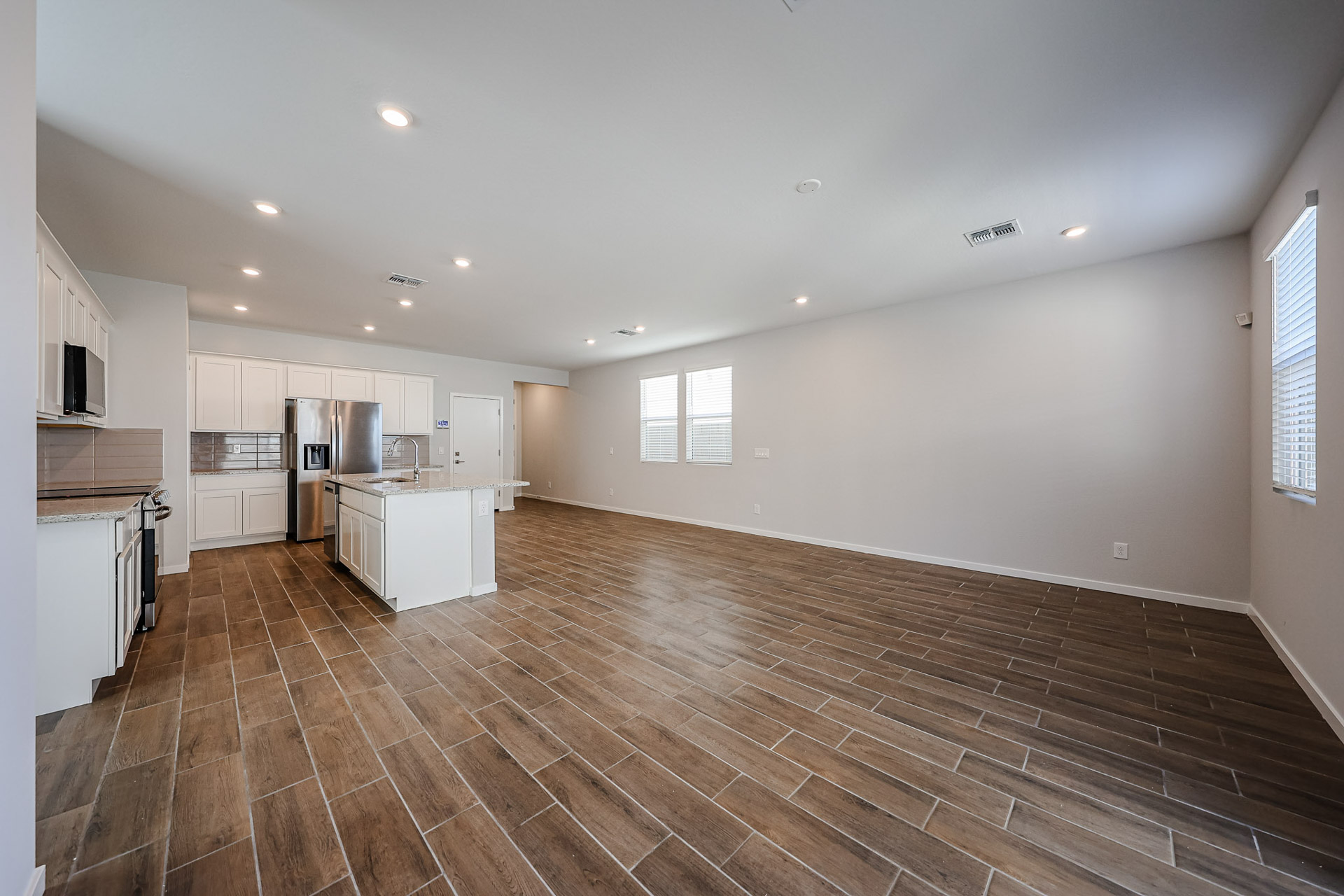 A large empty kitchen.
