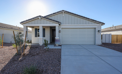 A house with a garage.