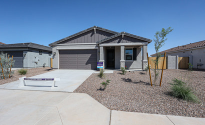 A house with a garage.