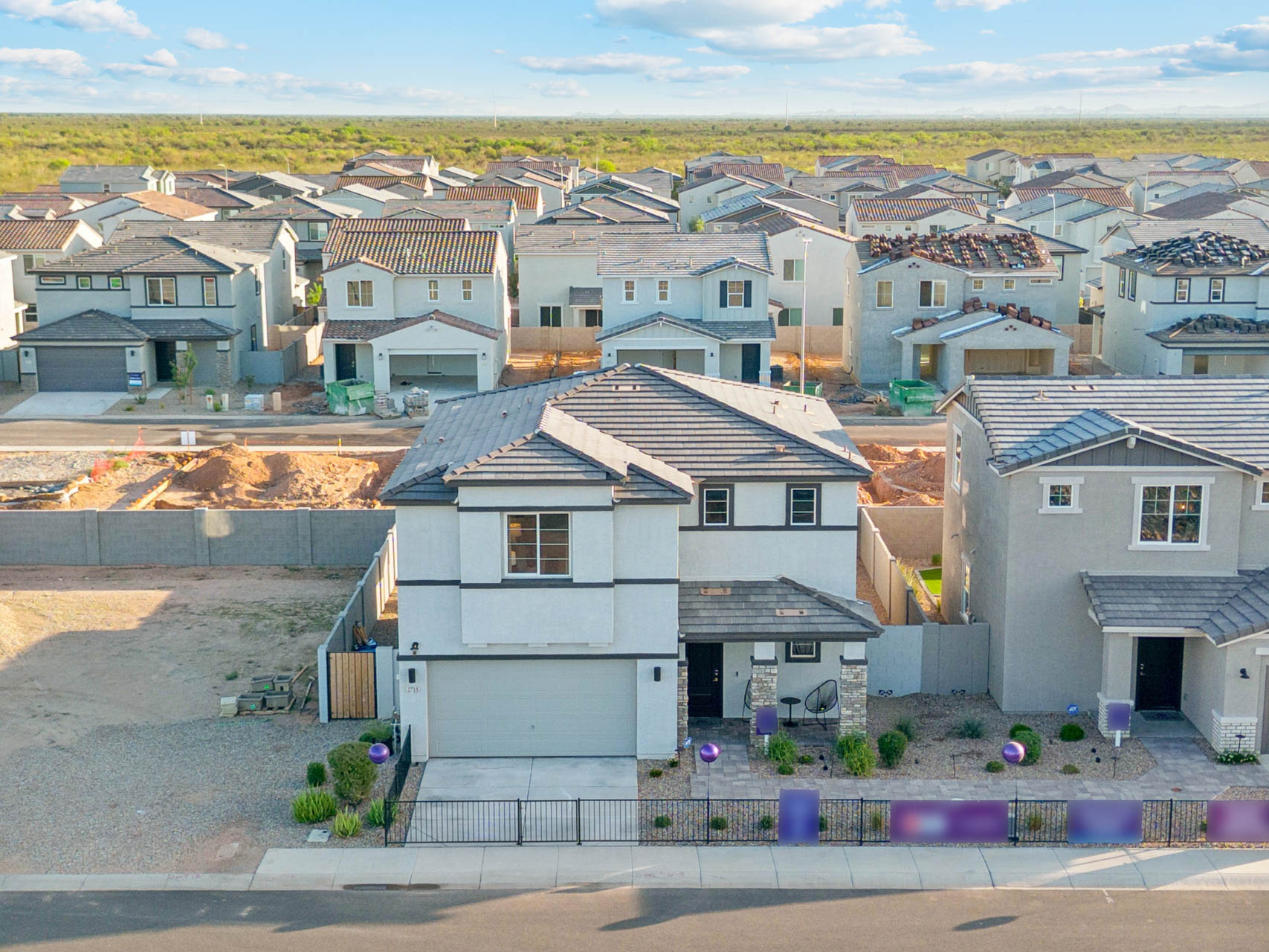 A group of houses.