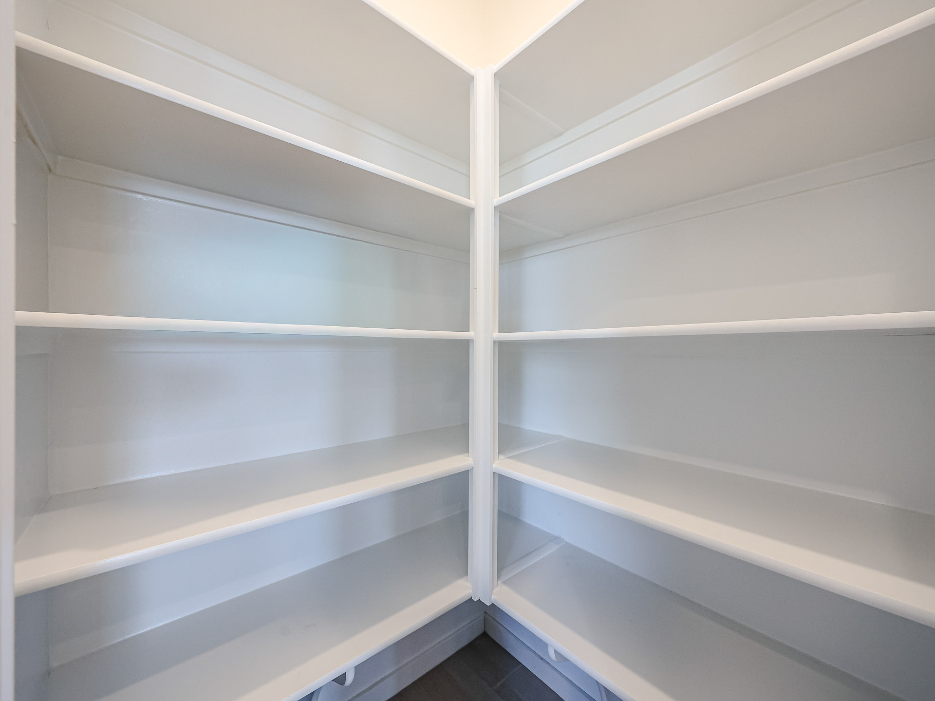 A white shelf with white shelves.