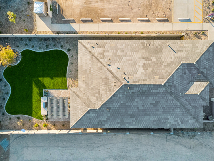 A building with a mural on the side.