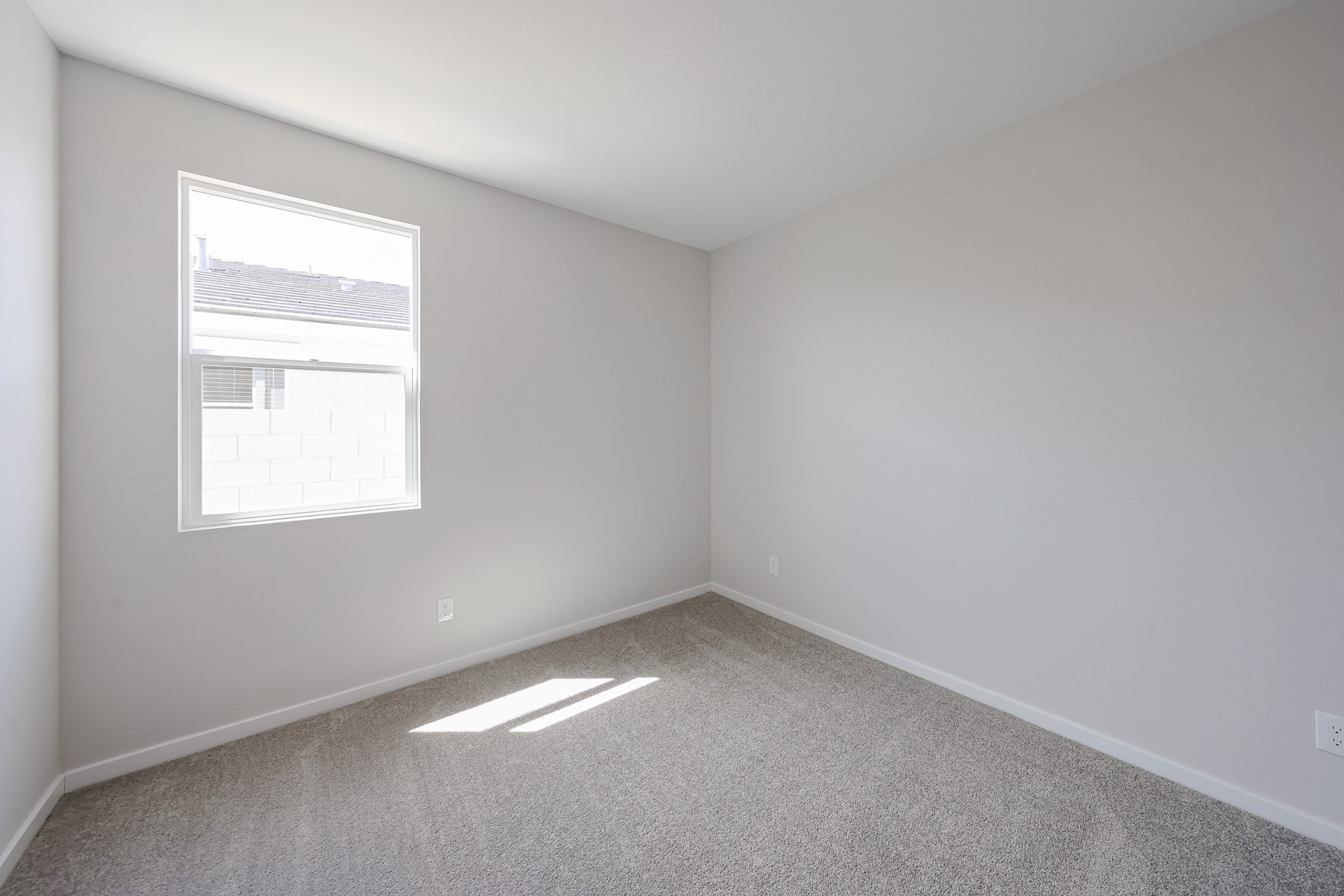 A room with a window.