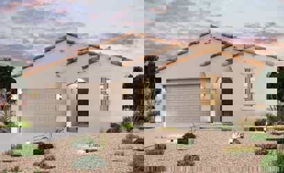 A house with a garage.
