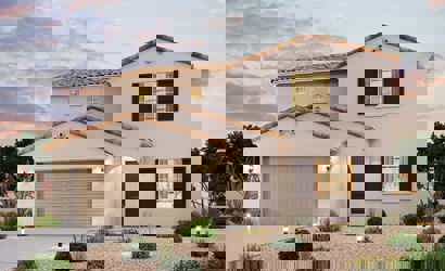 A house with a garage.