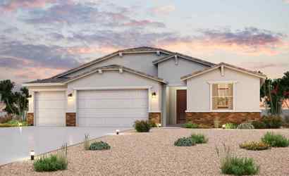 A house with a garage.