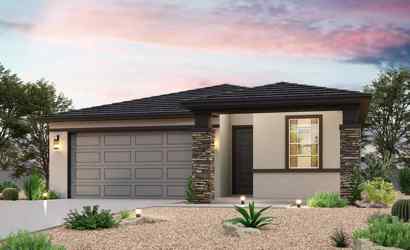 A house with a garage.