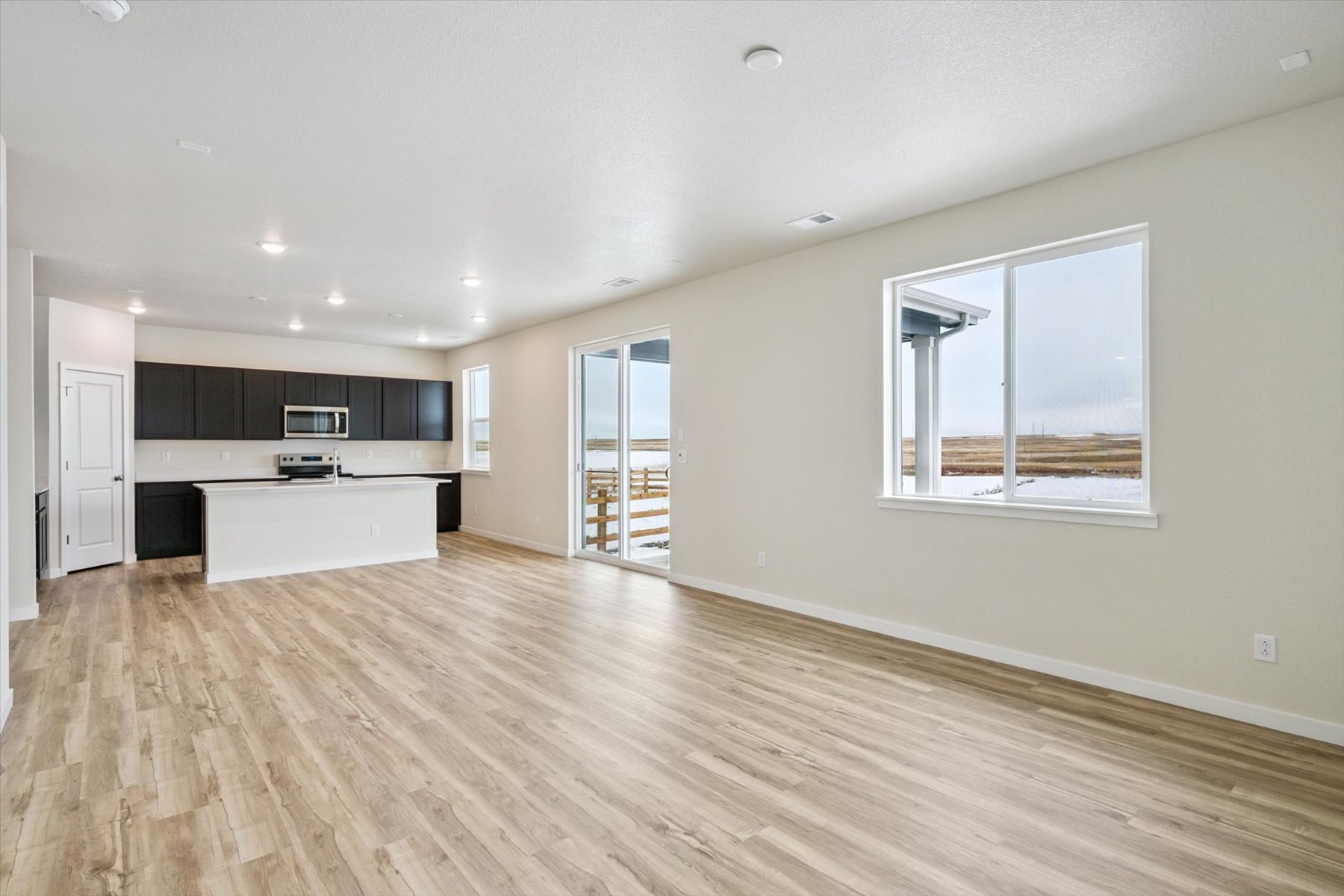 A large empty kitchen.