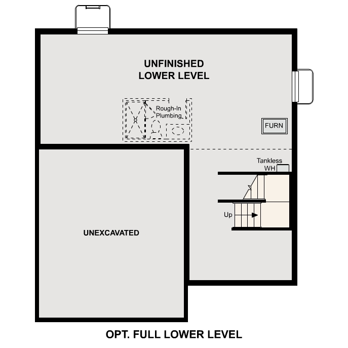 Diagram, engineering drawing. Lanner Floorplan, Basement Option
