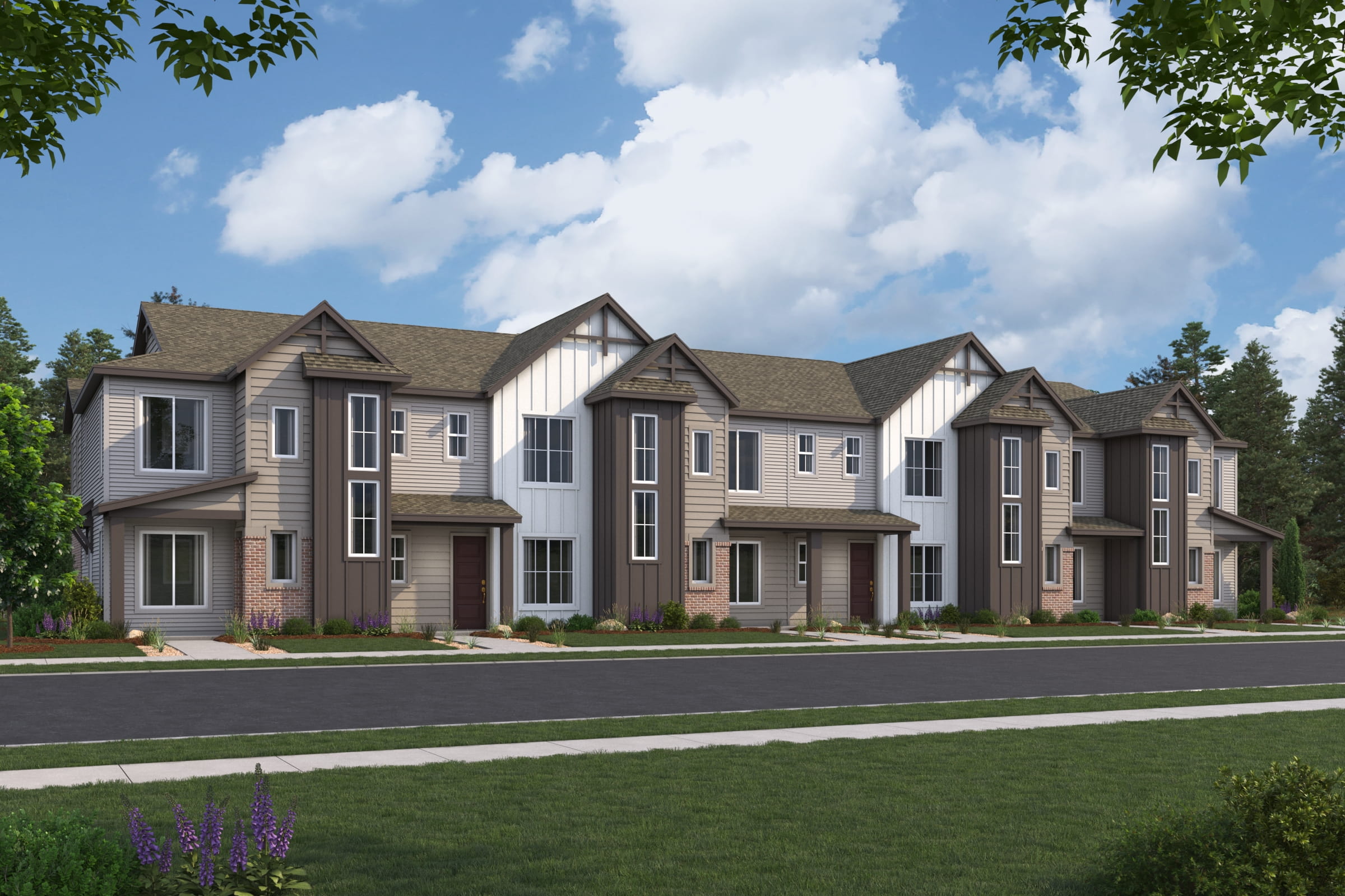 A row of houses.