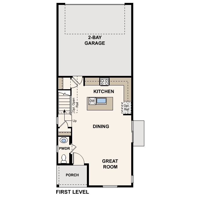 Diagram, engineering drawing. Winslow Floorplan, Main Level