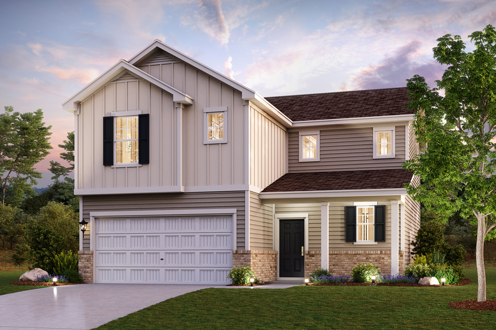 A house with a garage.