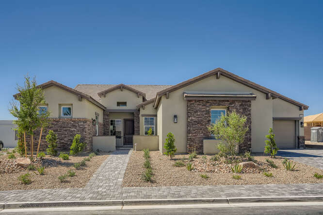 A house with a driveway.