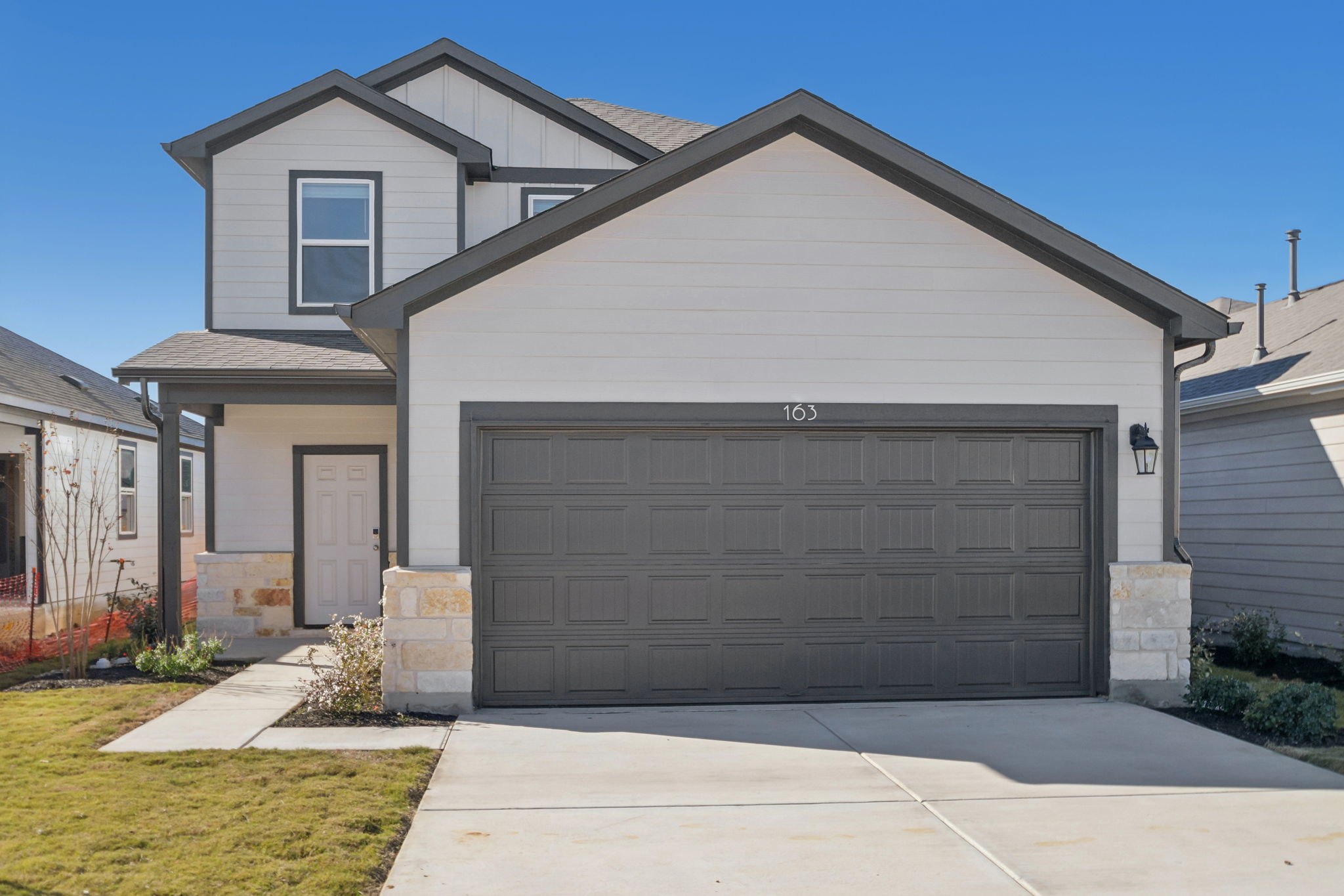 A garage with a garage.