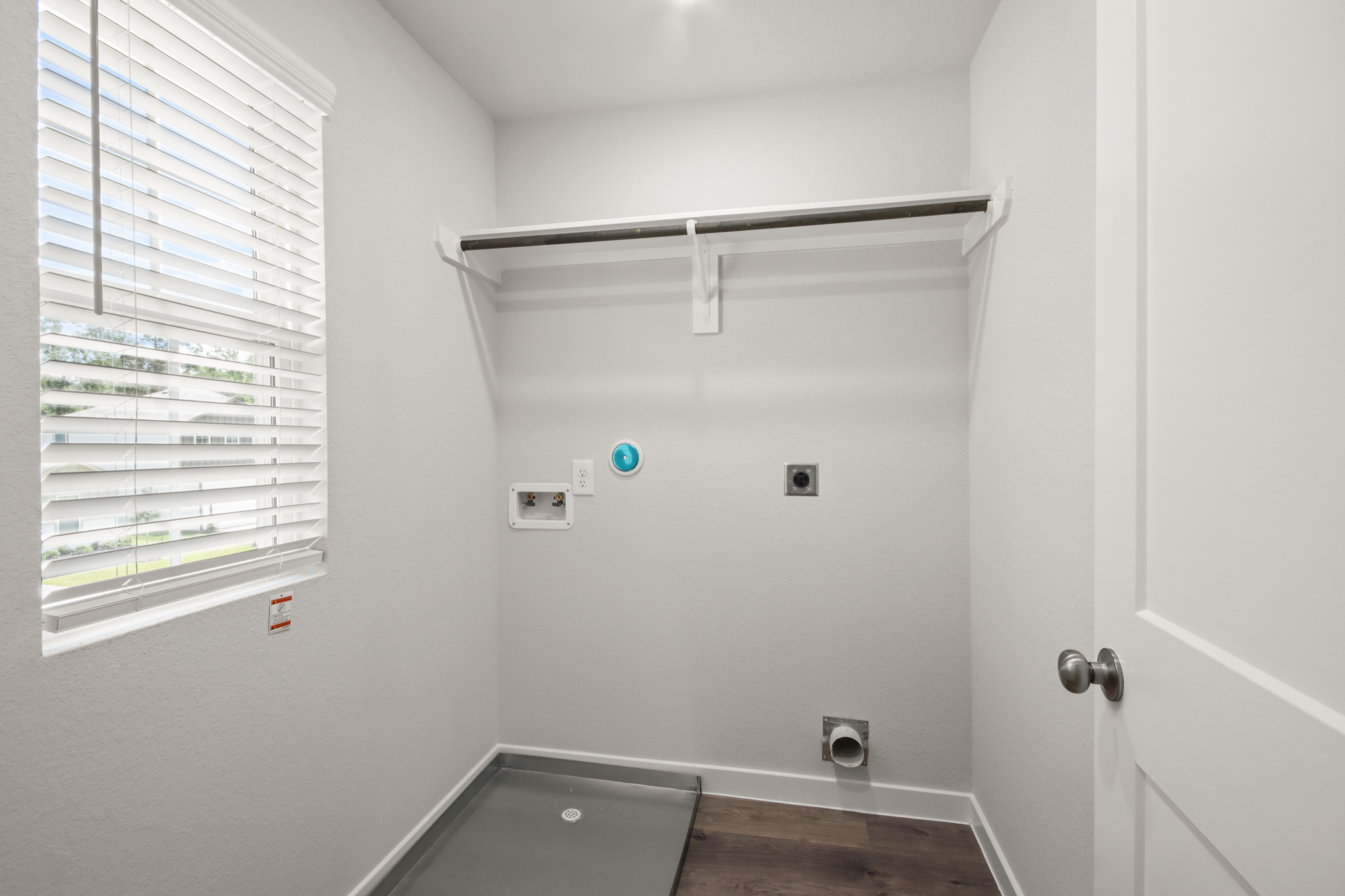 A shower with a window.