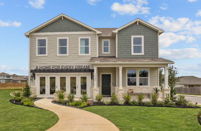 A building with a sign on it.