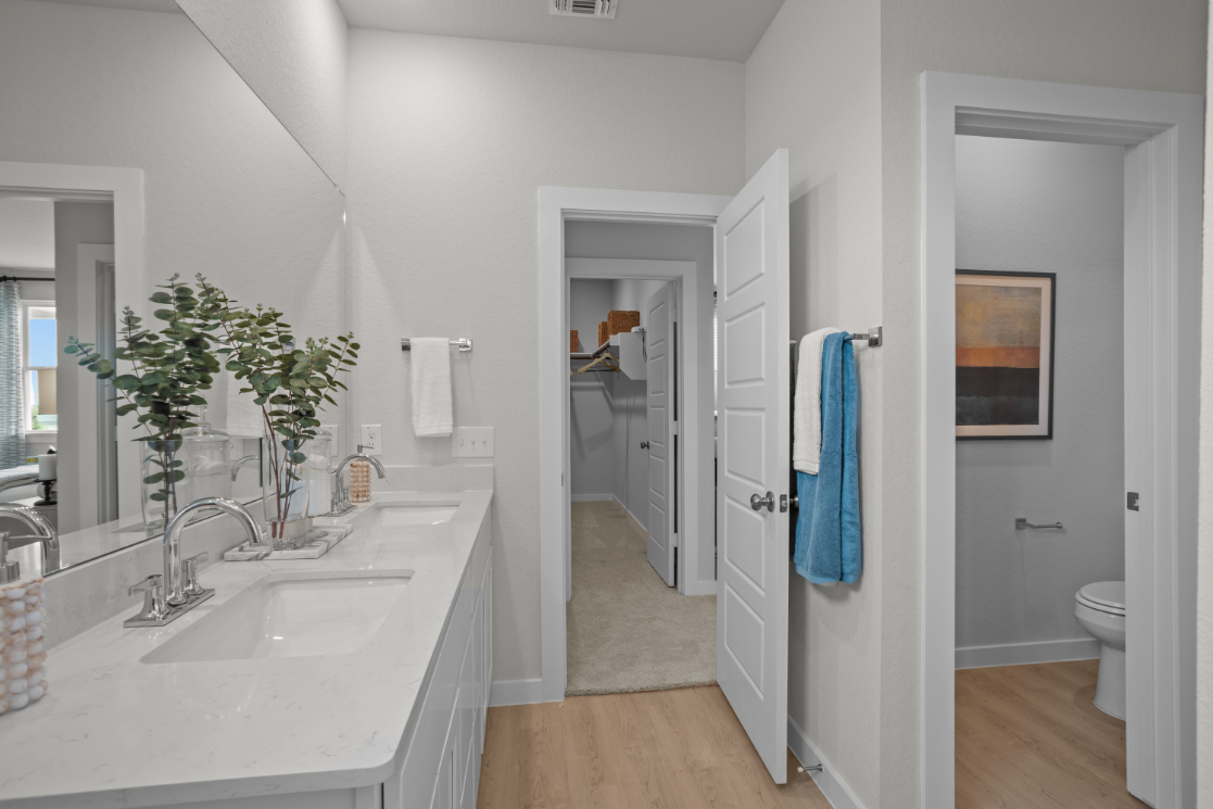 A bathroom with a sink and a toilet.