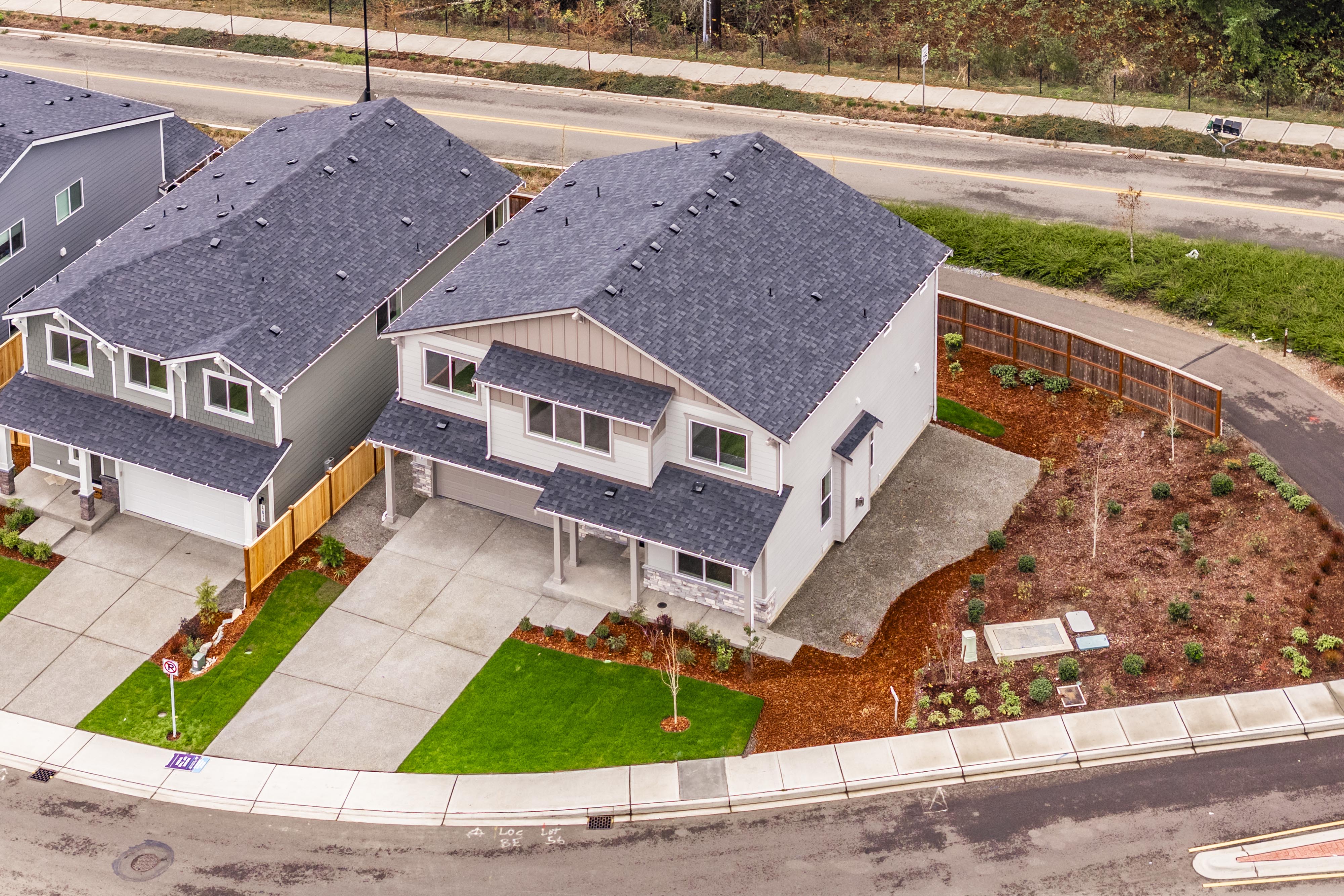 A house with a yard.