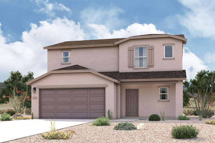 A house with a garage.
