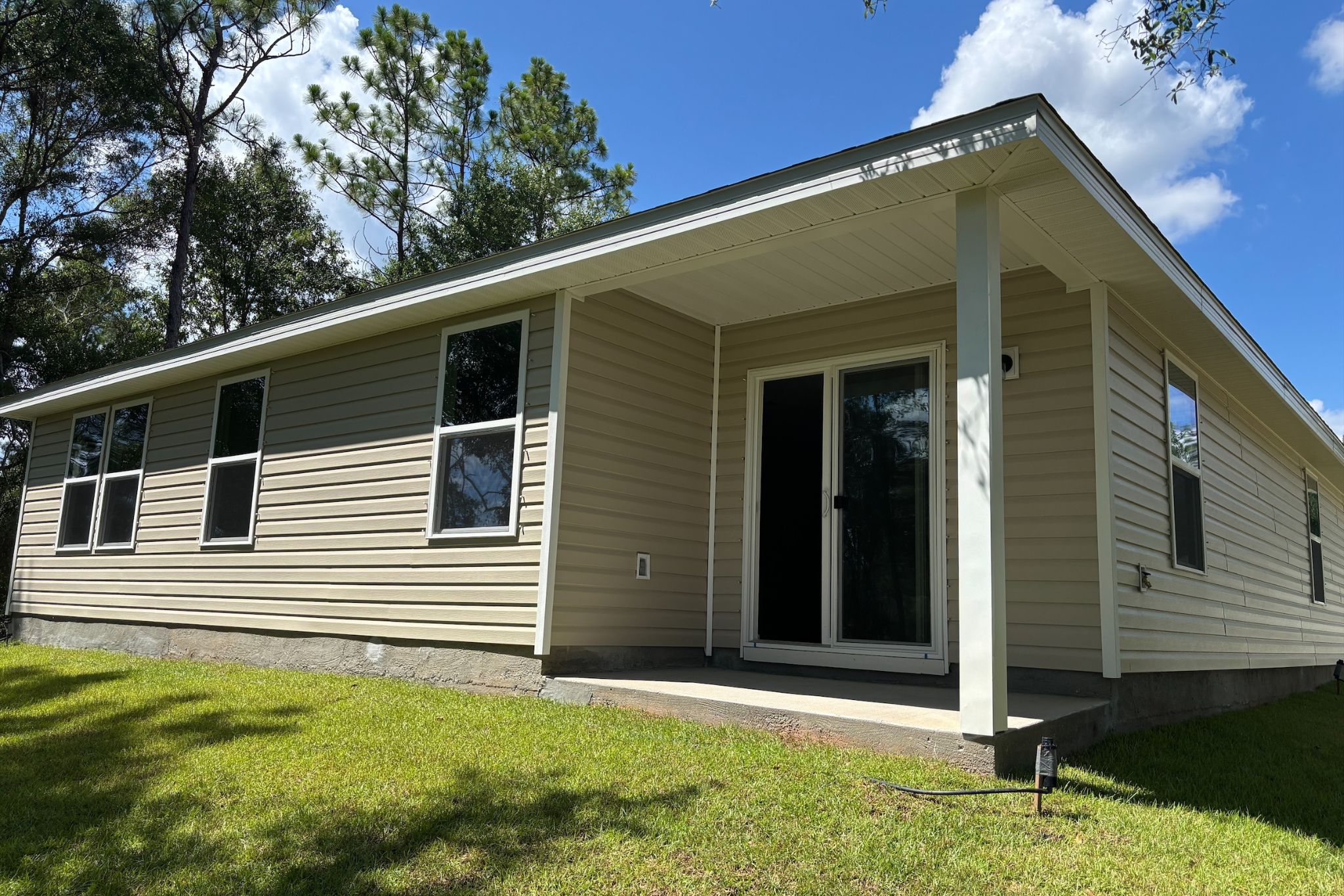 A house with a garage.