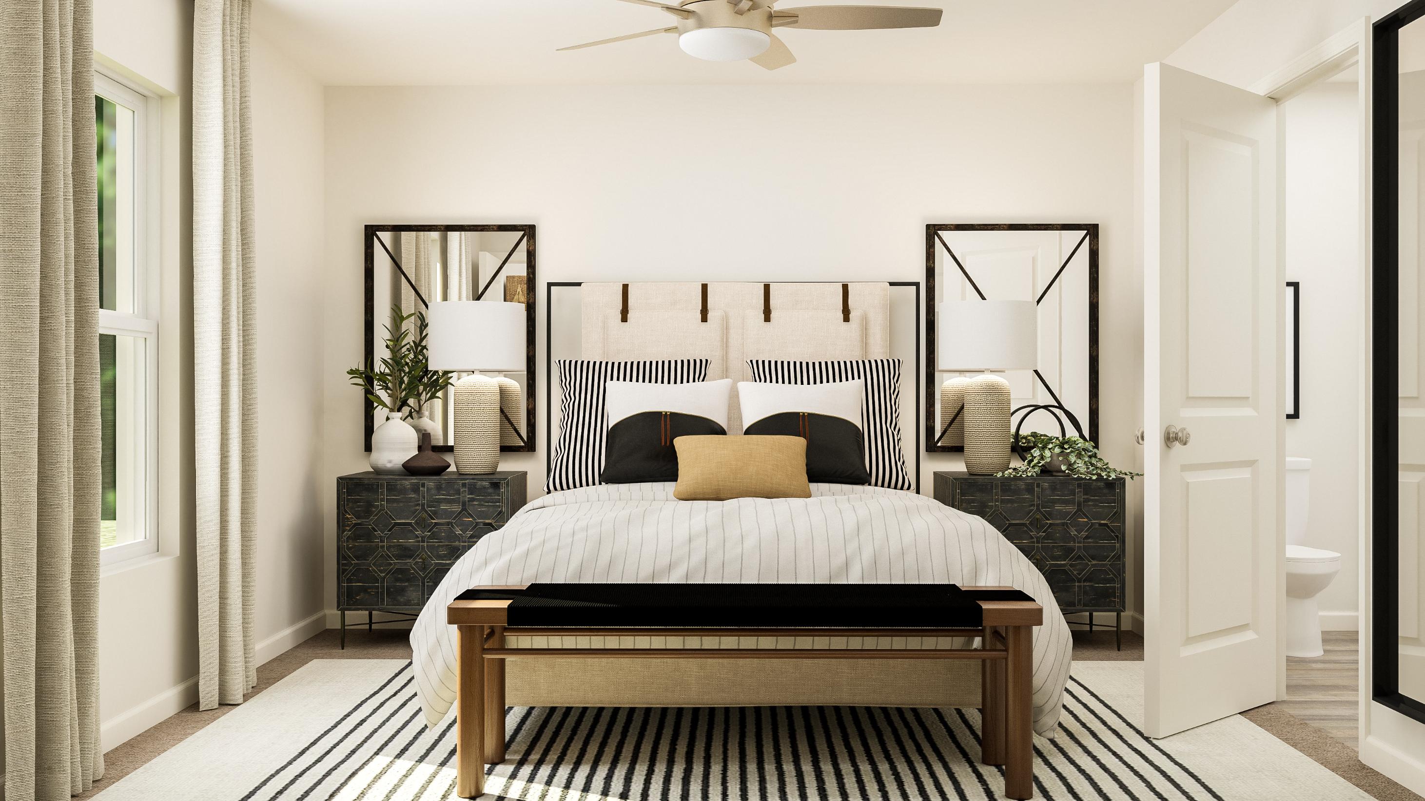 Owner's suite with attached bathroom and walk-in closet.