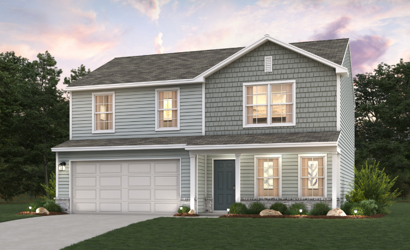 A house with a garage.
