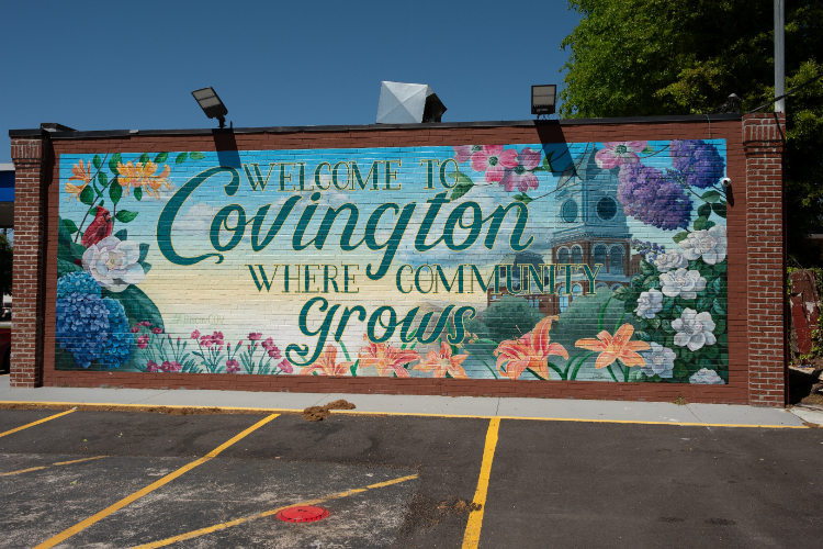 A wall with graffiti.