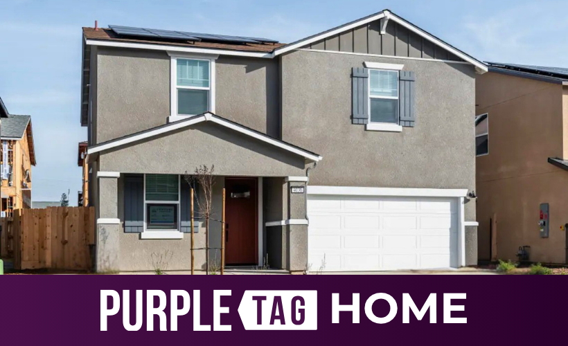 A house with a garage.